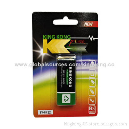 Super Heavy-duty 9V Carbonic Battery, 6F22 Environment-friendly